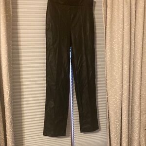 LOFT Black faux leather pants